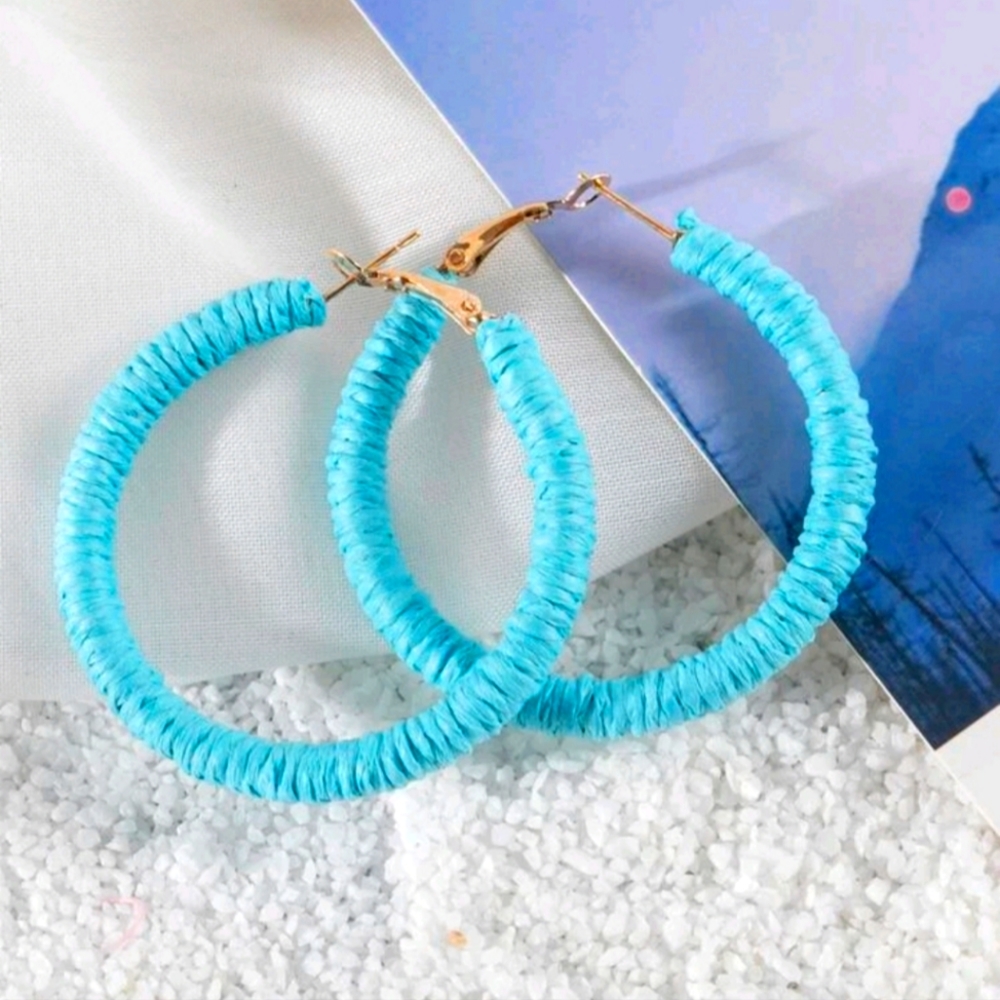 turquoise hoops